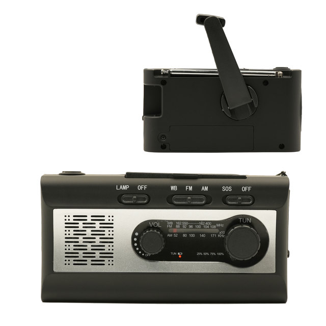 Camping Auto Scan Emergency Radio Solar Hand Crank Portable WBAA/AM/FM/ Weather Radio With LED Flashlight SOS
