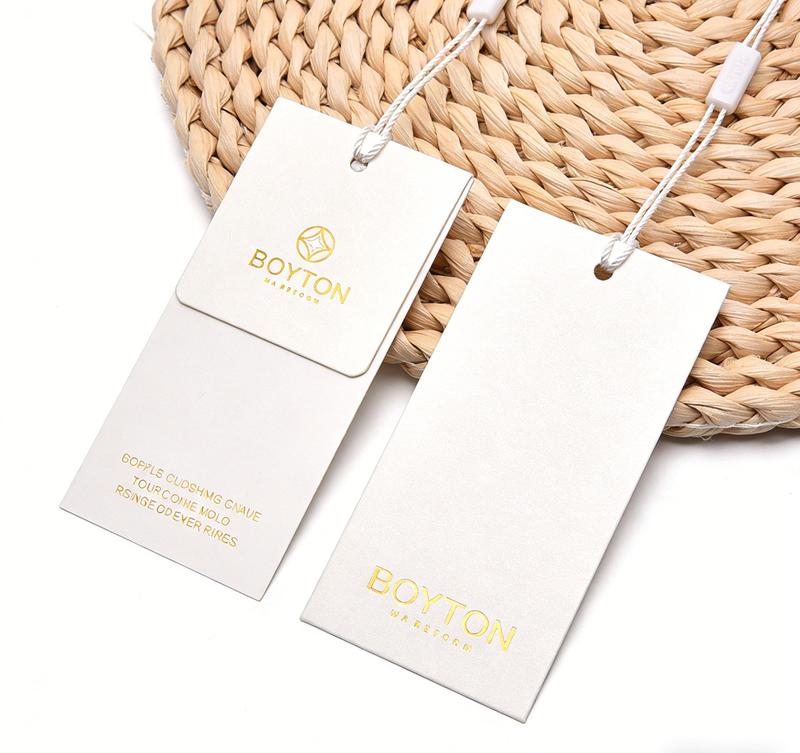 Matte Black Foldable Clothing Hangtags Set