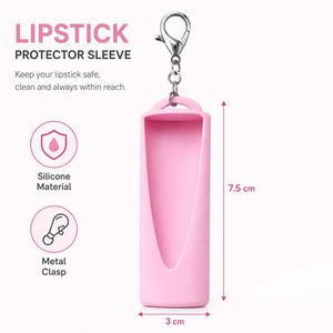 Étui universel en silicone pour rouge à lèvres, porte-clés portable, étui protecteur pour baume à lèvres, accessoires de beauté pour sac - Product Image 4