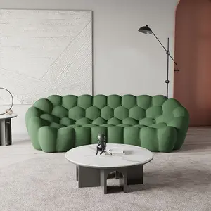 Luxus-Wohnzimmer möbel 3-Sitzer Stoff Samt Roche Bobois Bubble Sofa Chesterfield Set