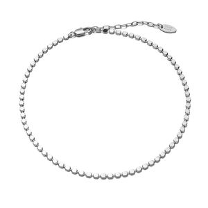 Venta caliente 18K chapado en oro cadenas gargantilla collar estilo Simple simplicidad pequeño collar de Cuentas planas para Mujeres Hombres - Product Image 5