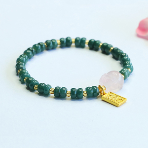 Joyería de Moda Pulseras de Jadeíta de Birmania con Animal Mítico Pixiu Pulseras de Piedra Natural Pulseras de Jade de <span class=keywords><strong>Myanmar</strong></span> Talladas a Mano - Product Image 6