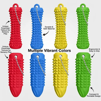 Porte-clés sensoriel en silicone à picots pour massage et stimulation, outil d'ergothérapie, accessoire portable pour pack de fidgets sensoriels de bureau