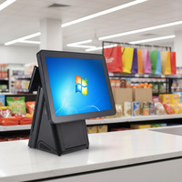 Moniteur tactile POS LCD noir de 15 pouces, best-seller pour la vente au détail