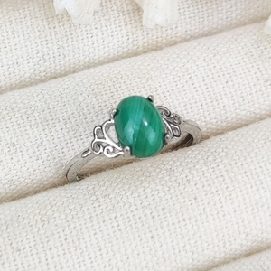 Bague en argent plaqué avec pierres précieuses 100% naturelles, opale, malachite, <span class=keywords><strong>kunzite</strong></span>, aquamarine, pierre ovale, bague simple réglable pour femmes - Product Image 6