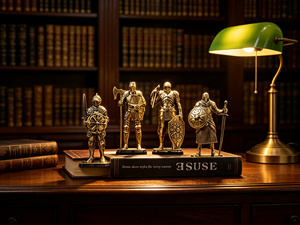 Résine Artisanat Victoire Chevalier Statue Résine Art Décoration De La Maison Solider <span class=keywords><strong>Figurine</strong></span> Rétro Armure Chevalier - Product Image 6