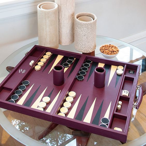 Luxury <strong>Backgammon</strong> <strong>Board</strong> Game Case Set Customs Handmade <strong>Backgammon</strong> Chess With Dice Checkers Leather <strong>Backgammon</strong> Set - Product Image 4