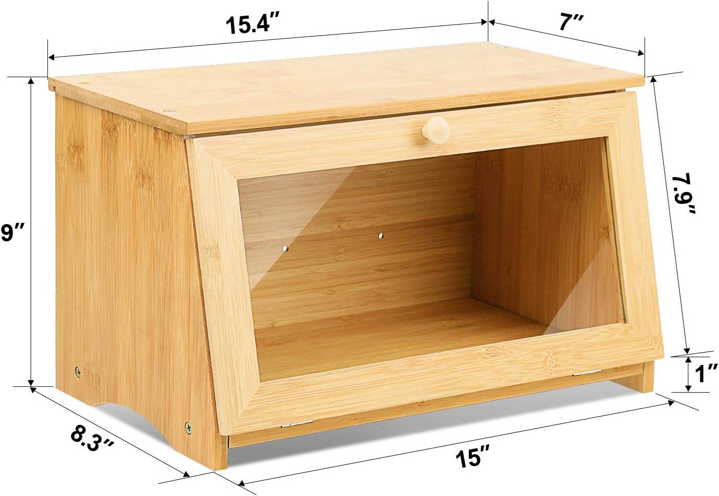 single tier bread box