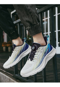 Tendencia de la moda, superficie de malla tejida con mosca, nuevos zapatos ligeros, transpirables, cómodos e informales para hombres - Product Image 5