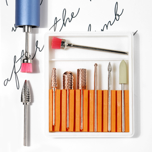 Chuyên Nghiệp Móng Tay Khoan Bit Bộ Kim Loại Rắn Với Hai Mặt Gốm & Thép Không Gỉ Bàn Chải Xách Tay & Chuyên Nghiệp - Product Image 2