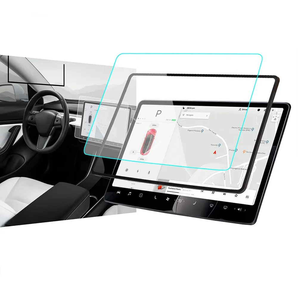 कार के डैशबोर्ड टच स्क्रीन टेम्पर्ड ग्लास सुरक्षात्मक फिल्म कार टेस्ला मॉडल एस 3 X वाई जीपीएस नेविगेशन के लिए रक्षा फिल्म