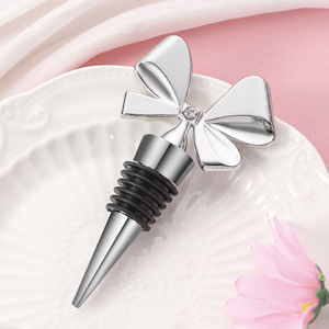 <b>Bow</b> Tie Wine Stopper Gold Silicone Bottle Seal Wedding <b>Gift</b> Party Favors - Product Image 4