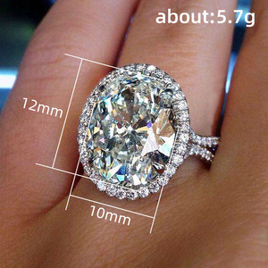 Elegante Anello Nuziale con Grande Pietra, Stile Minimalista, Gioiello da Donna alla Moda per Uso Quotidiano, Idea Regalo - Product Image 3