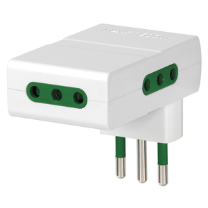 Multi <b>Adapter</b> S11 3P11 White Power <b>Plug</b> Extension 4.5 Cm Length 7 Cm Width 6 Cm Height - Product Image 1