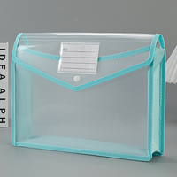 Bolsa de Documentos Transparente de Malla Bview Art, Organizador de Archivos A4/A5 con Cierre de Botón, Bolsa de Almacenamiento para Oficina y Escuela
