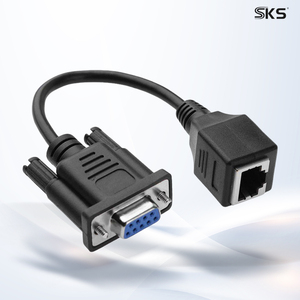 Câble adaptateur convertisseur Cantell 15cm B9 9 broches femelle RJ45 femelle, extension RS232, résolution 1080p, PVC, transfert de données rapide - Product Image 3