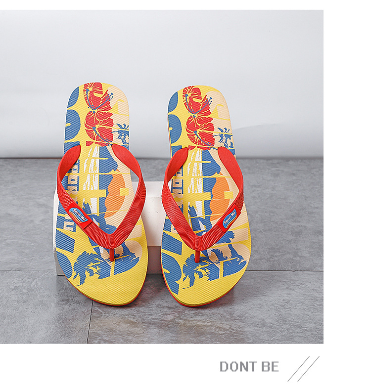 Men Flip Flops Sandals Custom Printed PE Filpflops Slippers Rubber Beach Shoes