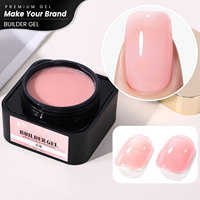 Gel de construction Hanyinails sans HEMA, 48 couleurs, faible chaleur, auto-nivelant, haute dureté, pour extension d'ongles