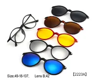 Kacamata Polarisasi Klip Pada Bingkai Optik Bingkai Klip Warna-warni 2 Dalam 1 Buah Klip Super Kacamata