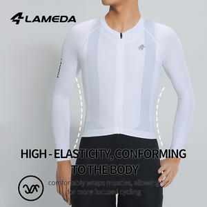 ملابس ركوب الدراجات المخصصة للرجال من LAMEDA، قميص ركوب الدراجات بأكمام طويلة، عاكس للضوء، مقاس كبير، قابل للتنفس - Product Image 3
