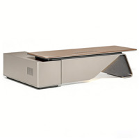 Bureau de direction en L de luxe, mobilier de bureau moderne et modulaire, table de travail pour bureau à domicile