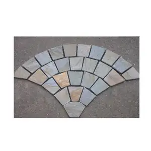 China Wholesale Slate Natural Stone Mosaic Tiles Slate Stone Garden Mosaic Tiles For Craft