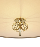 Lampe suspendue en tissu rond de style moderne, design artistique, abat-jour en toile Paavo Tynell, luminaire suspendu d'intérieur, lustre pour villa, hôtel