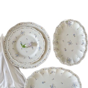 Juego de Vajilla de Cerámica Vintage Hecho a Mano Lelyi French Margarite Blue, Incluye Plato, Taza de Café, Plato para Postre y Platos para la Cena - Product Image 5