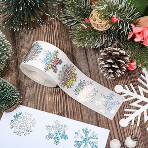 <b>Christmas</b> <b>Window</b> <b>Stickers</b> Snowflake Decor Gift Wrapping Supplies Static Cling Adhesive Holiday Decorations Wholesale - Product Image 3