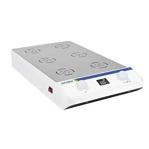 LICHEN MSM Agitateur Magnétique Multipostes 3/6/9 Postes 1500rpm, Écran LCD + Cadran Stratifié – pour Mélange de Laboratoire Parallèle en Pharma et Chimie - Product Image 5
