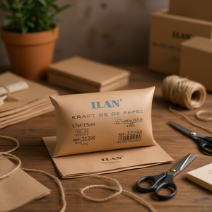 Scatola in Carta Kraft Ilan 7x12.5 Cm Pieghevole a Forma di Cuscino Confezione da 6 Pezzi - Product Image 2