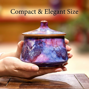 Pot <span class=keywords><strong>en</strong></span> céramique artisanal exquis <span class=keywords><strong>en</strong></span> porcelaine Jun, écologique, compatible lave-vaisselle, multi-usages, glaçure bleu montagne, pour thé et <span class=keywords><strong>café</strong></span> - Product Image 6