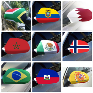 Venta al por mayor de cubiertas de espejo retrovisor para coche con bandera, producto para aficionados al fútbol, entrega rápida, gran oferta - Product Image 4