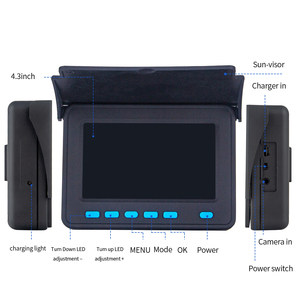 4.3 "Màn hình 1000TVL 17 mét ống kính rắn công nghiệp nội soi 20m sợi thủy tinh cáp ống cống ống nước máy ảnh - Product Image 3