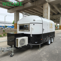 WECARE Carritos Foodtruck Cuisine Mobile Glaces Café Hot-dogs Chariot à Bubble Tea Camions de Restauration Rapide Entièrement Équipés