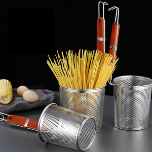 Nhà bếp thực phẩm Giỏ Spaghetti gật đầu thép không gỉ Pasta Lọc colander với lưới tốt thực phẩm <span class=keywords><strong>Skimmer</strong></span> - Product Image 1
