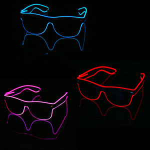 Télécommande intelligente El Fil Néon LED Allument En Forme D'obturateur Lueur Lunettes de Soleil Rave Noeud papillon Costume - Product Image 2