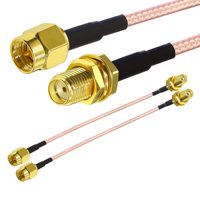 Câble coaxial RG58 robuste 50 Ohm en cuivre étamé avec blindage tressé à 95 % pour extension de ligne d'alimentation d'antenne, câble d'antenne RG174