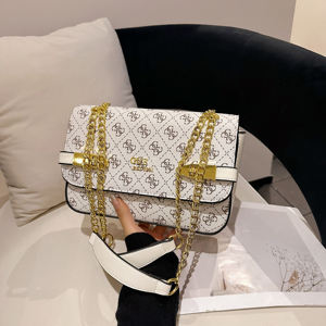 Elegante Bolso <span class=keywords><strong>de</strong></span> Mano Guesses con Estampado Cuadrado Pequeño y <span class=keywords><strong>Cadena</strong></span> Plateada para Mujer, Bolso <span class=keywords><strong>de</strong></span> Hombro o Bandolera - Product Image 6