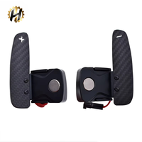 Volant de voiture noir de luxe HZ en fibre de carbone avec palettes de changement de vitesse magnétiques Plug & Play pour Chevrolet Corvette C7 Camaro LT1 RS Extender