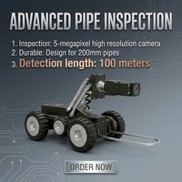 Robot d'inspection de pipeline automatique rechargeable pour canalisations municipales subaquatiques de plus de 200 mm, système de contrôle à distance par tablette