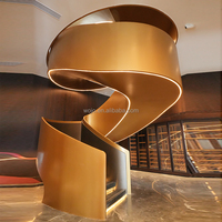 Escaliers en colimaçon décoratifs d'intérieur de conception moderne en bois pour l'escalier en colimaçon de villa