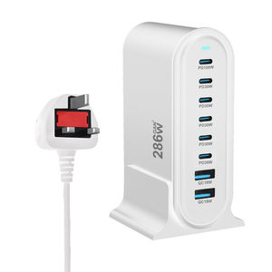 268W USB C blocco caricabatterie, 8 porte USB C stazione di ricarica GaN PD 100W 65W 30W adattatore per il computer portatile per il telefono, Galaxy <span class=keywords><strong>e</strong></span> altro - Product Image 6