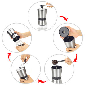เครื่องบดเมล็ด<span class=keywords><strong>กาแฟ</strong></span>แบบแมนนวล,แกนเซรามิกสเตนเลสสตีลปรับตั้งได้ขนาดเล็กพกพาได้ - Product Image 6