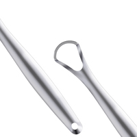 Kit de gratte-langue de qualité supérieure, 2 pièces, nettoyage buccal, gratte-langue en métal en forme de U pour adultes