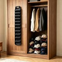 Organisateur de chapeaux pour casquettes de baseball, support de rangement pour chapeaux à accrocher à la porte du placard, organisateur de rangement portable multicouche pour casquettes