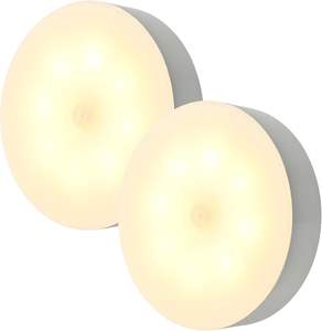 Luz Nocturna LED con Sensor de Movimiento PIR, Lámpara Nocturna Recargable por USB para Armario de Cocina, Lámpara de Armario, Luz Inalámbrica para Escaleras - Product Image 1