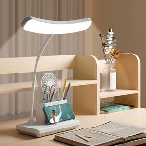 Lámpara de Noche con Lámpara de Mesa Alta 2 en 1, Moderna, Recargable por USB, Táctil, Regulable, para Dormitorio o Estudio, con Portaplumas - Product Image 1