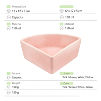 Bouteille d'eau automatique pour animaux de compagnie, en céramique arrondie, écologique, mignonne, étanche, multicolores, brillante, avec gamelle pour hamster, cochon d'Inde, petit animal
