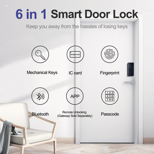 Smart Home Fingerprint Lock Tuya APP Biometric Deadbolt Door Lock Password/IC <b>Card</b>/APP/Key Unlocking - Product Image 2
